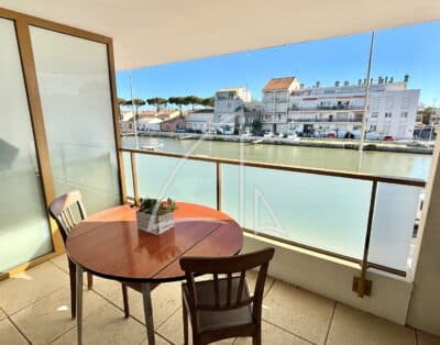 Palavas-Les-Flots – Rive droite – T2 vue canal avec place de parking privative