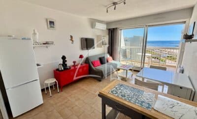 Palavas-les-Flots – Rive droite – Charmant studio cabine en 1ère ligne avec climatisation et place de parking privée