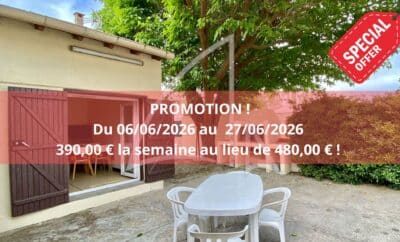Palavas-Les-Flots – Rive gauche – Charmante maison T3 en 2ème ligne avec jardin et stationnement